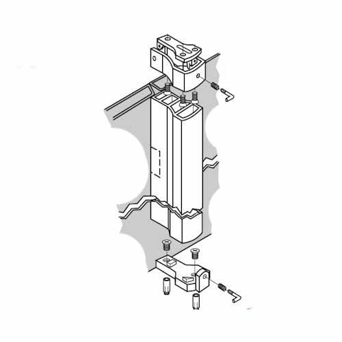 Von Duprin 5654 8FT 2IN aluminum mullion - 8'